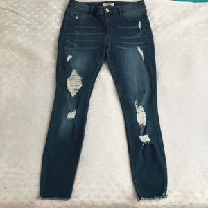 Dark Blue Ripped Skinny Jean